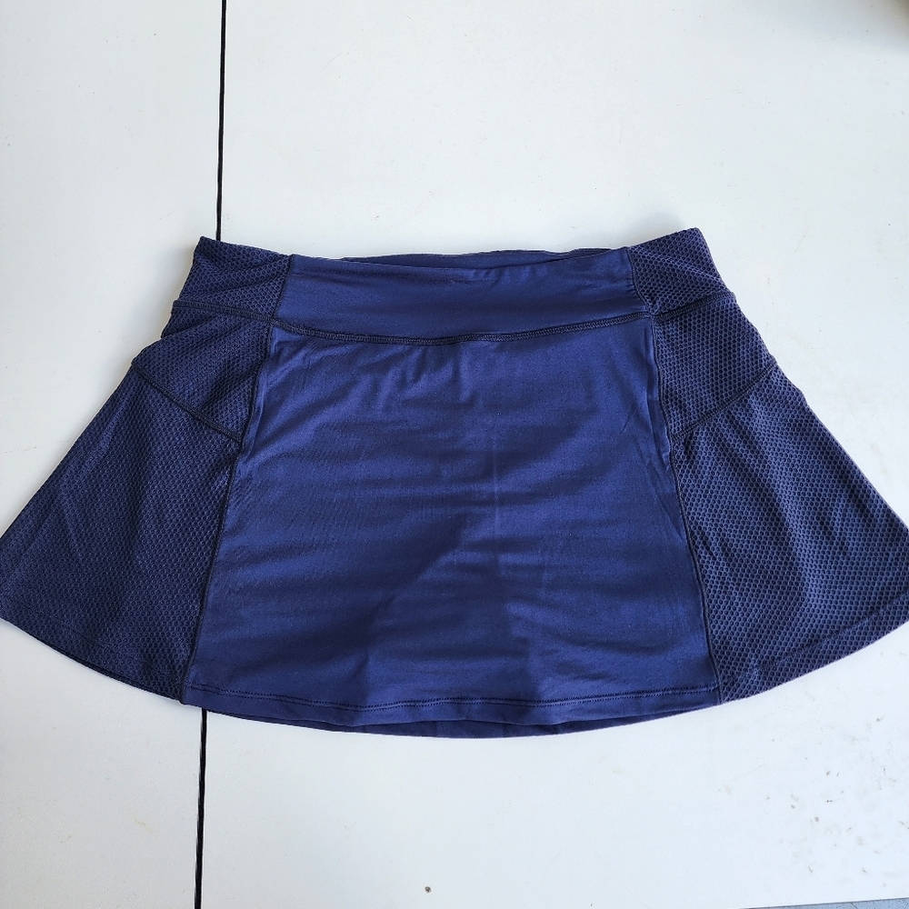 Nanette Lepore Navy Women's Golf Tennis Athletic Skirt Built In Shorts Skort L
